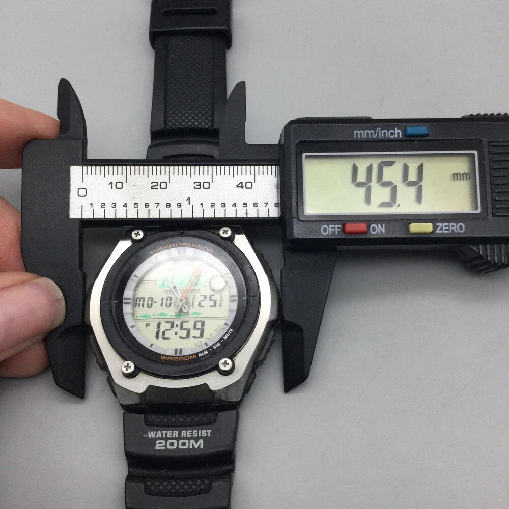 Casio 5056 AQW-101 Mens Watch 45mm Gray Ana-Digi Thermosensor 200M New Battery
